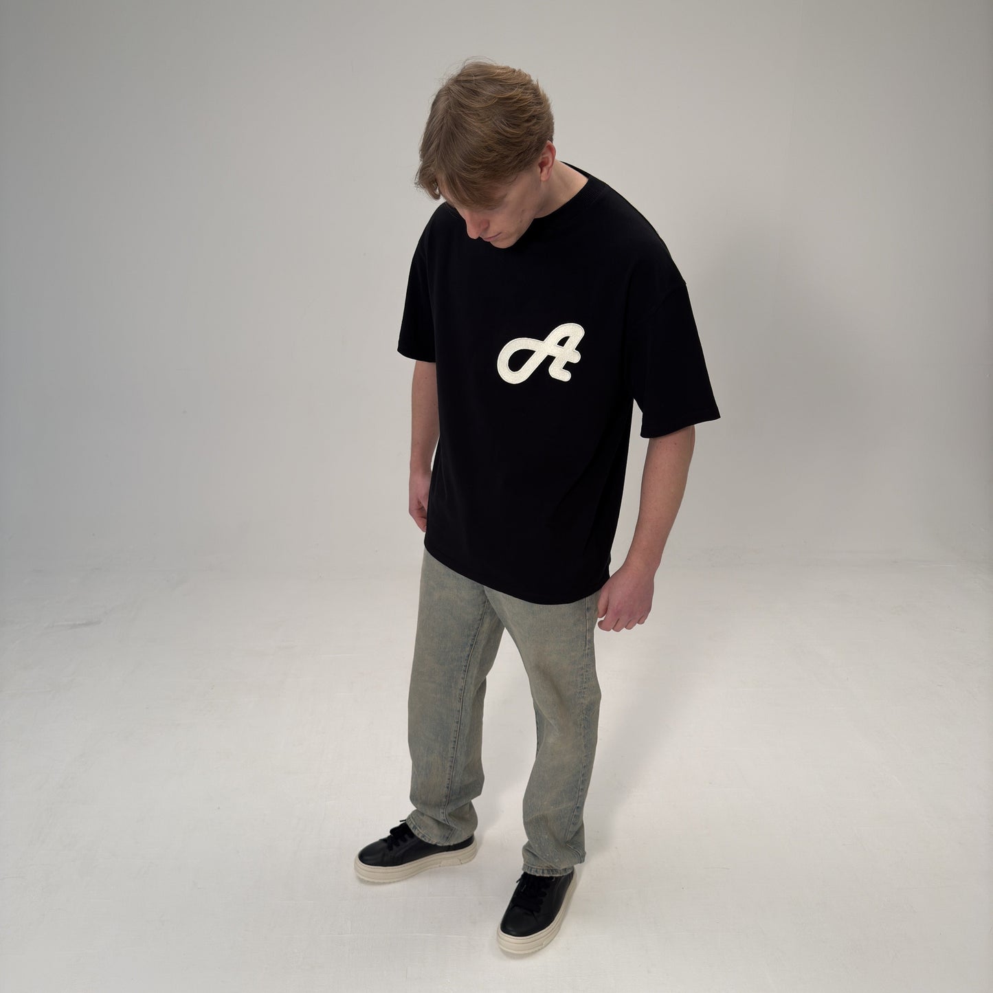 Initial Logo Black T-Shirt