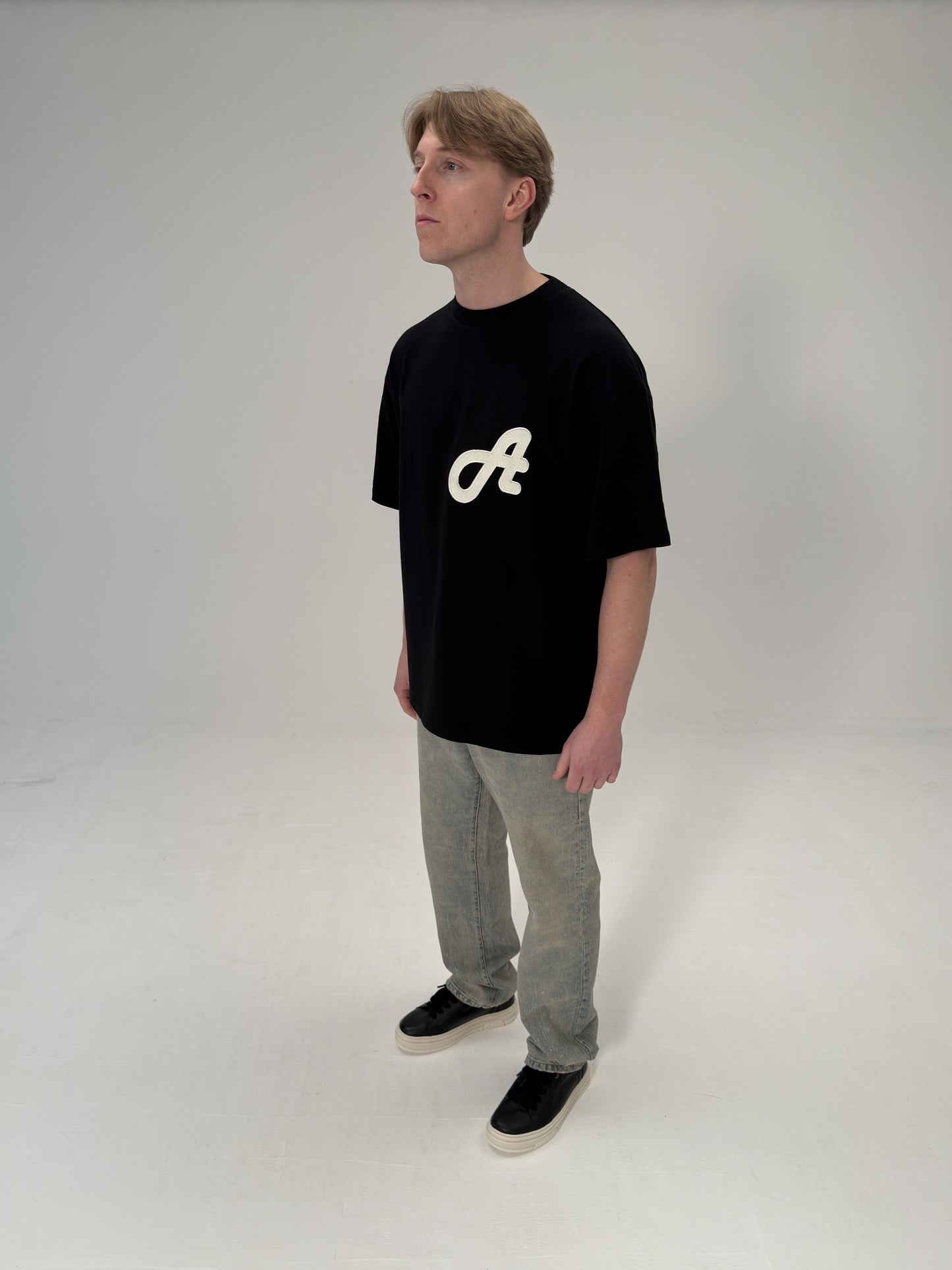 Initial Logo Black T-Shirt
