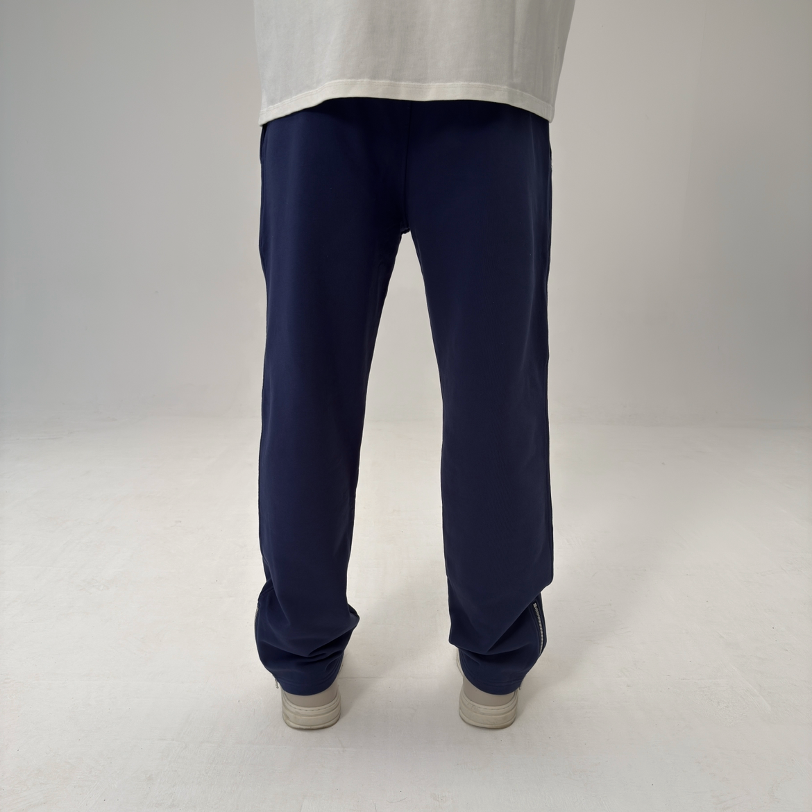 Embroidered Logo Navy Sweatpants