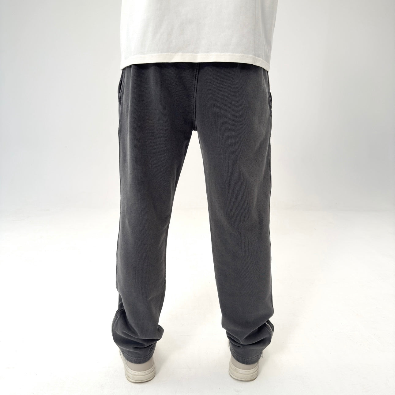 Embroidered Logo Grey Sweatpants