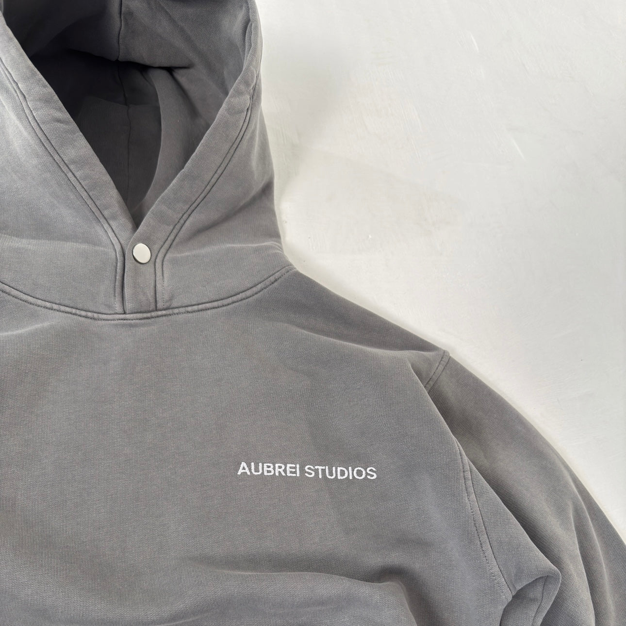 Embroidered Logo Grey Hoodie