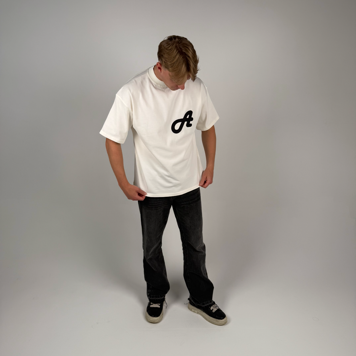 Initial Logo Ecru T-Shirt