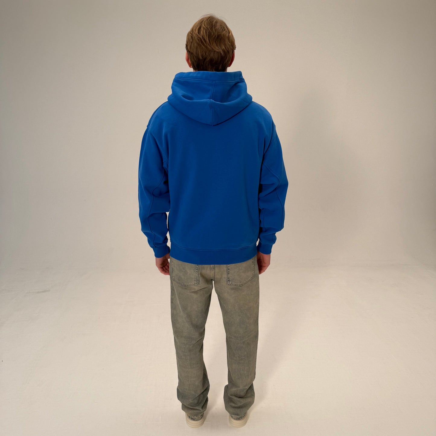 Initial Logo Cobalt Blue Zip Hoodie