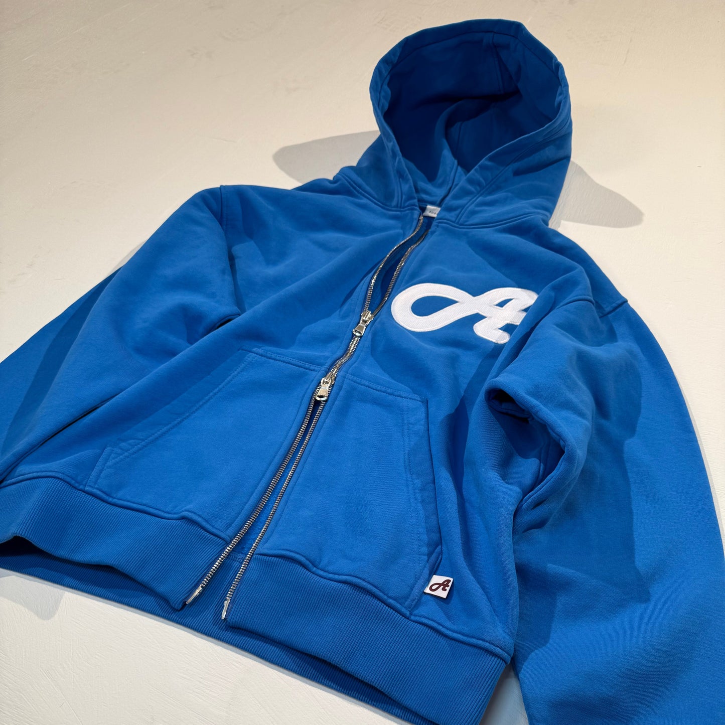 Initial Logo Cobalt Blue Zip Hoodie
