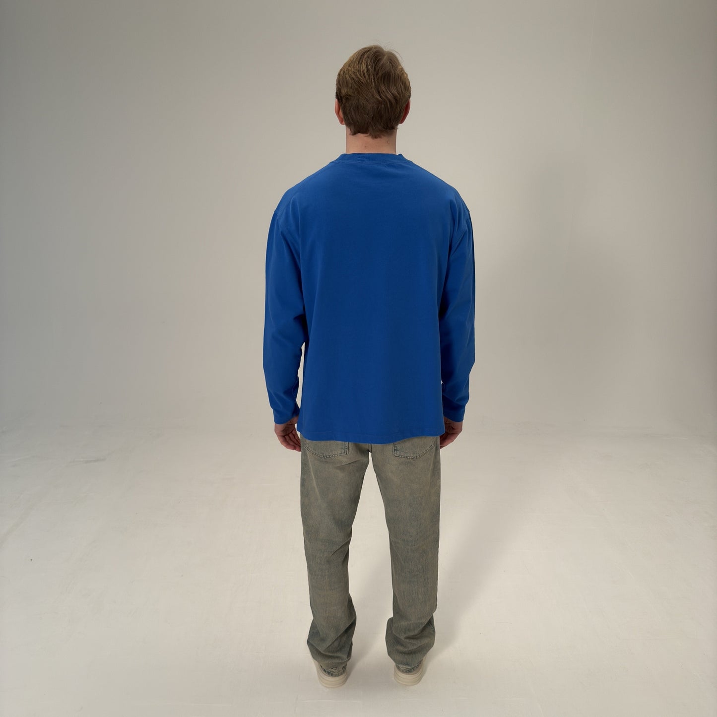 Initial Logo Cobalt Blue Long Sleeved T-Shirt