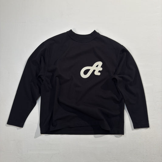 Initial Logo Black Long Sleeved T-Shirt