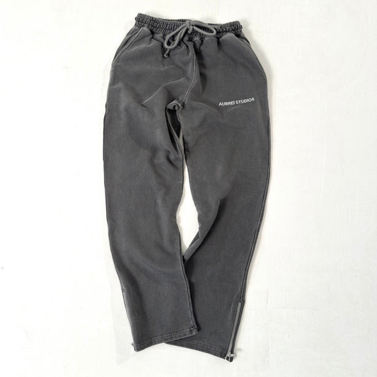 Embroidered Logo Grey Sweatpants
