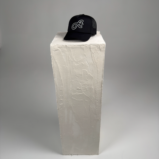 Inital A Logo Foam Trucker Black