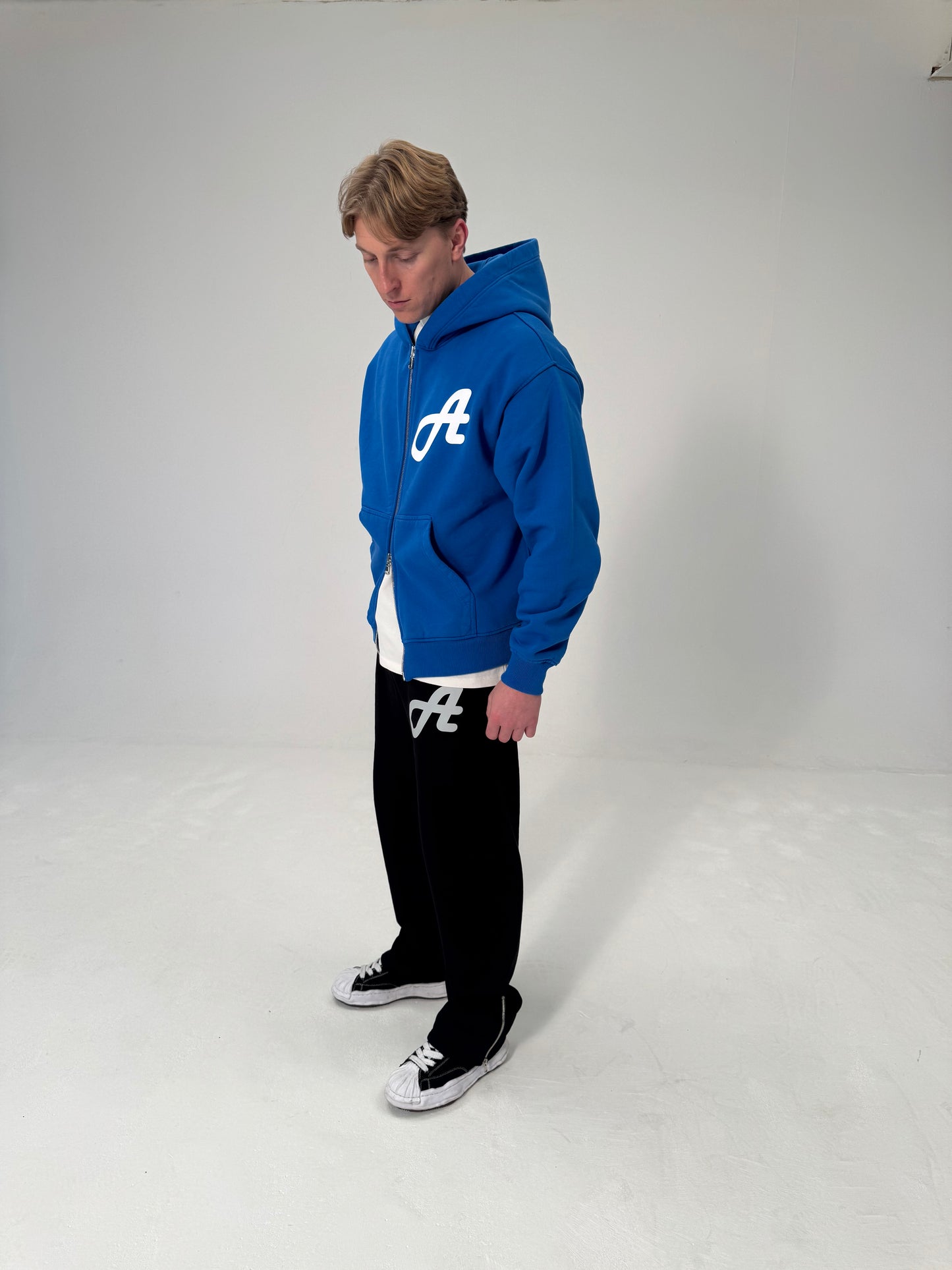 Cobalt Blue Zip Hoodie