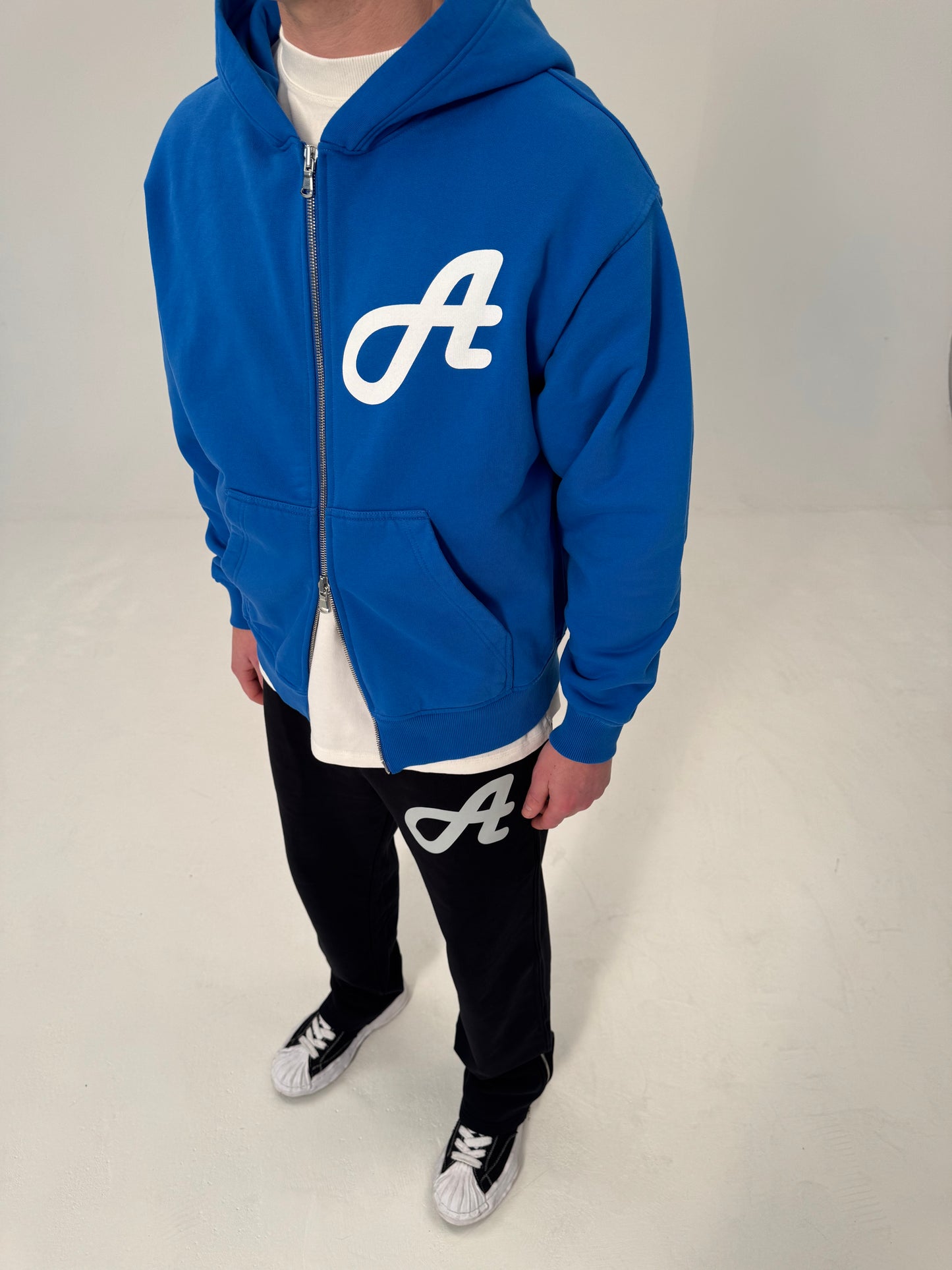 Cobalt Blue Zip Hoodie