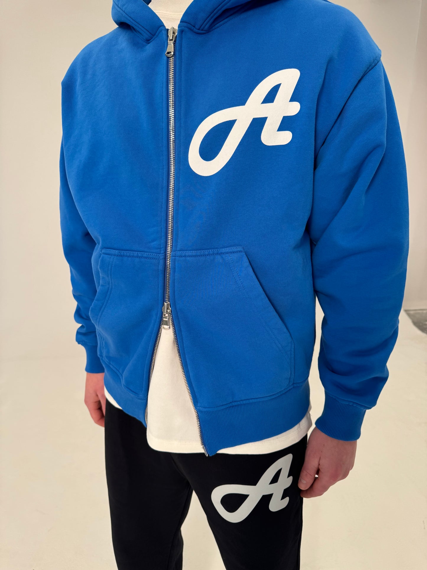 Cobalt Blue Zip Hoodie