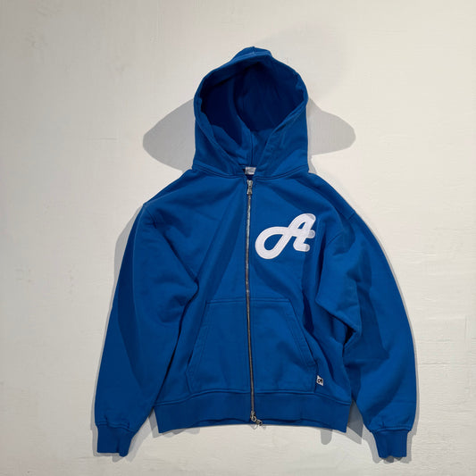 Initial Logo Cobalt Blue Zip Hoodie